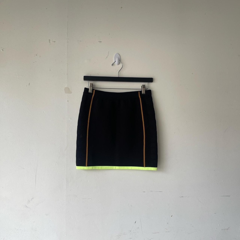 Adidas Ivy Park Black Brown Green Stretchy Knit Bodycon Mini Skirt Size S